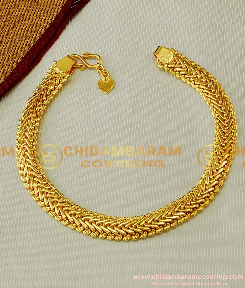BCT54 - 1 Gram Gold Chain Hand Bracelet for Men Wedding Jewellery Online