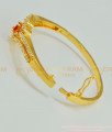 BCT63 - 2.4 size Gold Look Party Wear High Quality CZ Stone Gold Plated Lock Open Type Bracelet Imitation Jewellery 