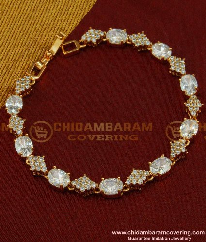 BCT74 - Stylish Modern Real Diamond Design Rose Gold Bracelet Design Imitation Jewellery