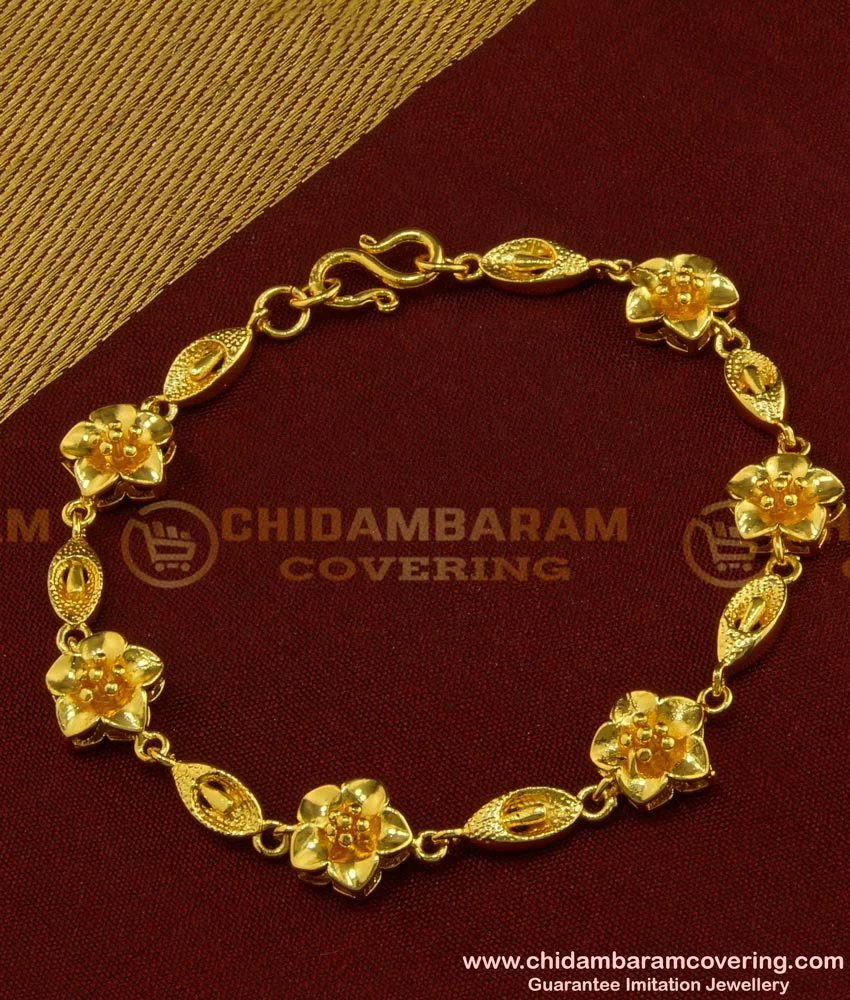 1 Gram Gold Plated With Diamond Hand-Crafted Design Bracelet For Ladies -  Style A246 at Rs 1660.00 | Gold Plated Bracelet | ID: 2851904741448