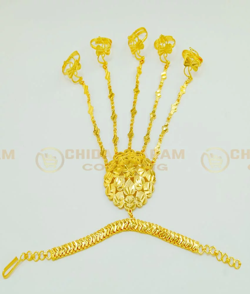 Triple Diamond Star Hand Chain Bracelet | Sparkle Society