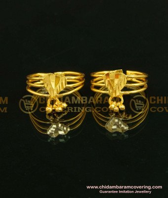 RNG008 - Daily Wear Gold Design Gold Plated Metti Heart Designs Adjustable Toe Rings Buy Online