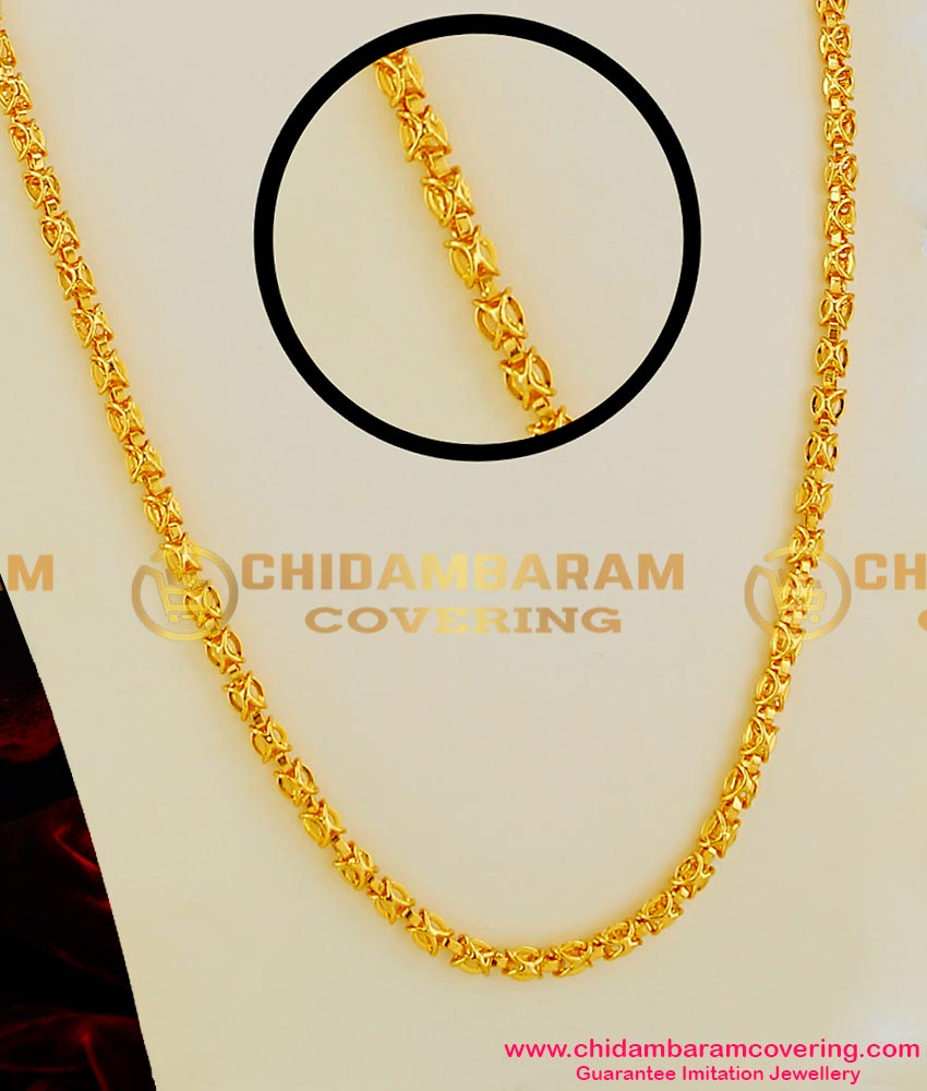 CHN019-LG - 30 inches Long Kerala Model Butterfly Fancy Chain South Indian Jewellery Buy Online