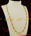 CHN038-LG -30 Inches long Kerala Karugamani Chain Designs Gold Plated Mangalsutra Online