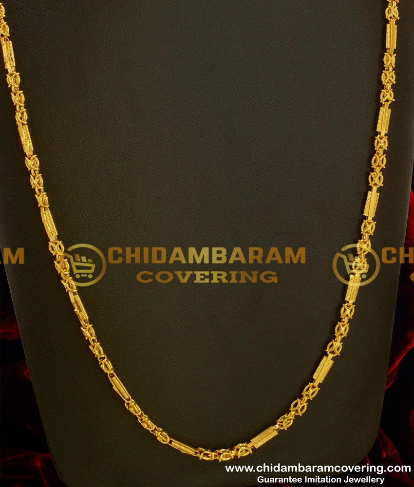 CHN050 - Kerala Spring Flexible Long Chain Gold Plated Chain Online