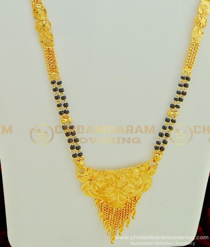 CHN127 - 30 Inches Gold Design Daily Wear Forming Gold Traditional North Indian Hindu Mangalsutra Online Shopping