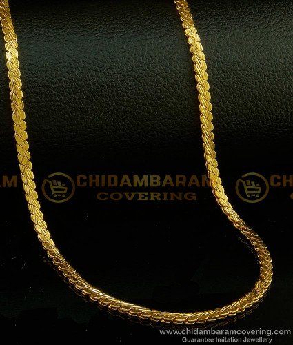 CHN143 - One Gram Gold Plated Light Weight Daily Wear Designer Chain Online