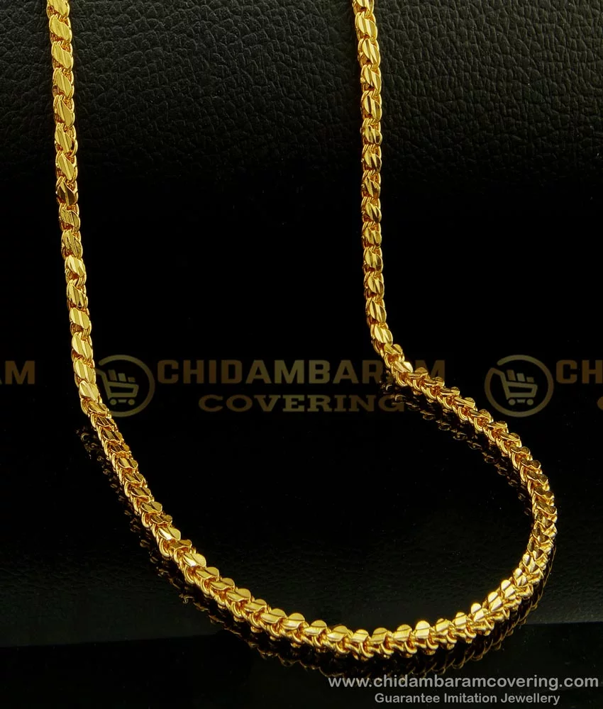 Buy One Gram Gold Plated Thin S Cutting Gold Chain Design Daily ...
