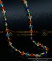 CHN250 - Beautiful Crystal Beads Chain Designs Artificial Navaratna Mala Design Online