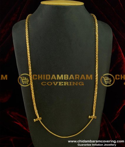 THN33-LG - 30 Inches Long Daily Wear Gold Design Thali Chain Design With Screw Connector Online