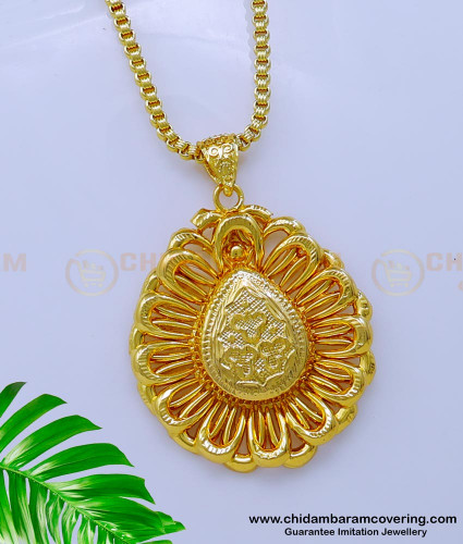DCHN198 - Latest Gold Pattern Daily Use Without Stone Dollar Chain Designs