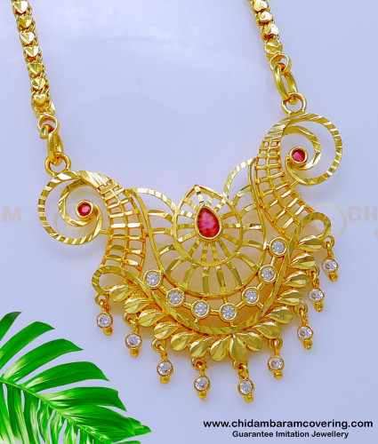 DCHN229 - Traditional South Indian Dollar Chain Designs for Women 