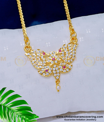 DLR132 - Beautiful Design High Quality Getti Stone Dollar with Chain Impon Jewellery