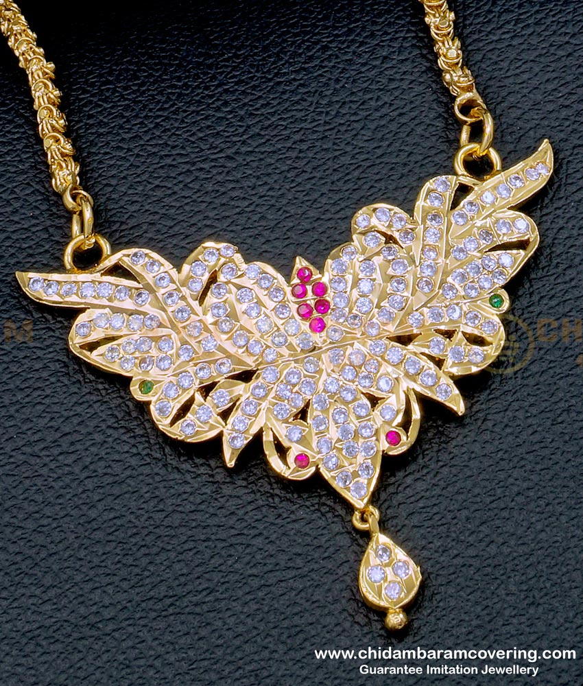 Real Gold Design Impon Stone Dollar with Long Chain Designs