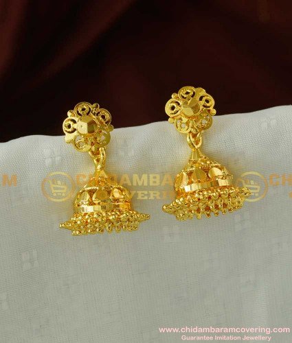 ERG059 – Gold Plated Jhumka For Girls Jewellery Designs Buy Online Shopping 