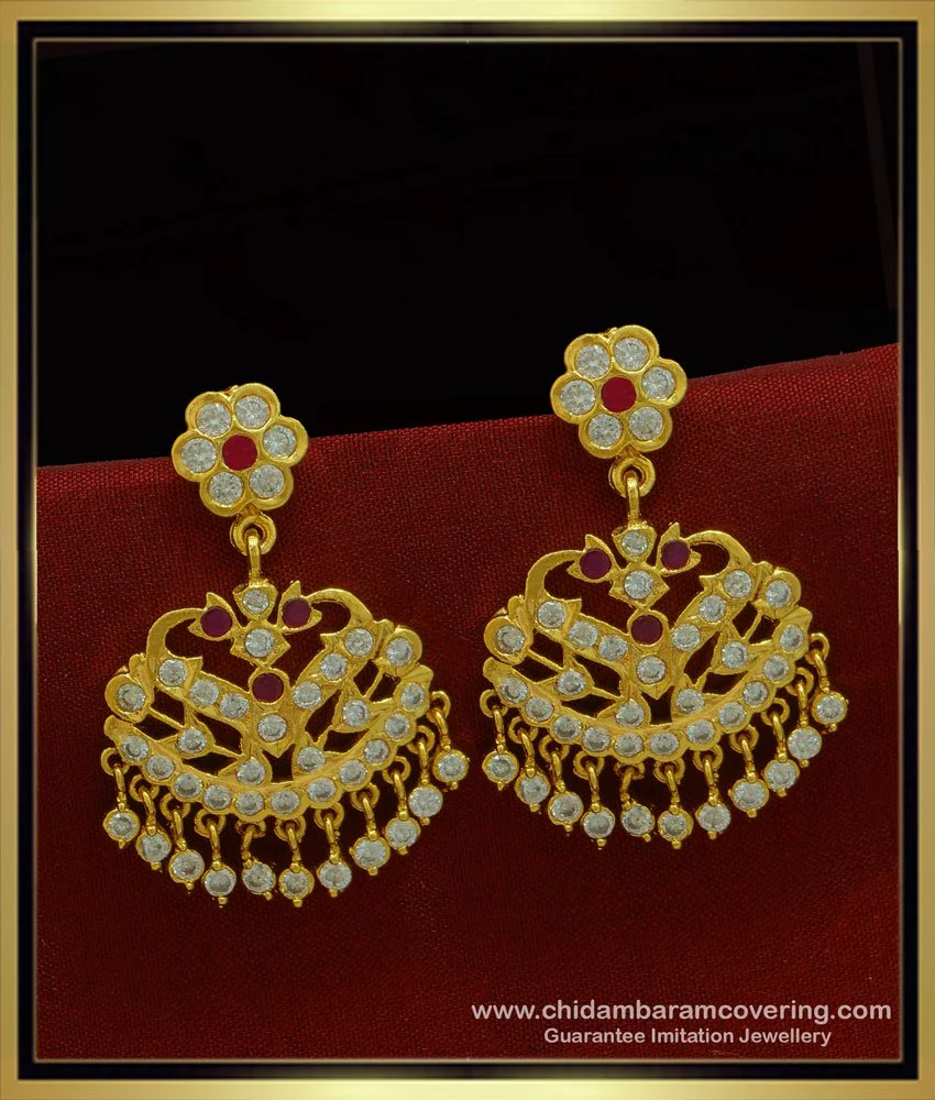 Gold Tone Temple Work Earrings/south Indian Jewellery/indian  Jewellery/traditional Jewellery/temple Jewellery - Etsy | Indian jewellery  design earrings, Bridal gold jewellery, Indian jewelry sets