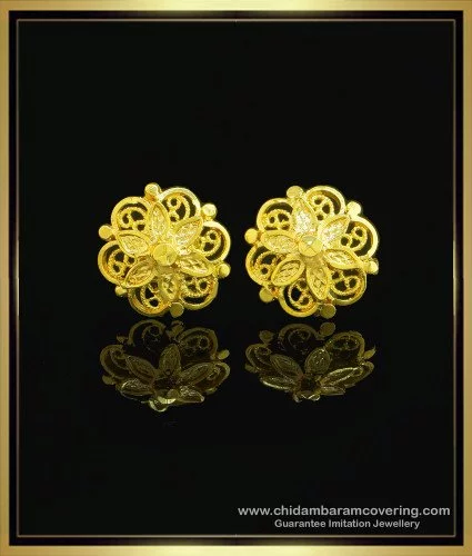 African Fancy & Latest 2 Gram Gold Wedding Party Wear Earrings & Ring for  Women - African Boutique