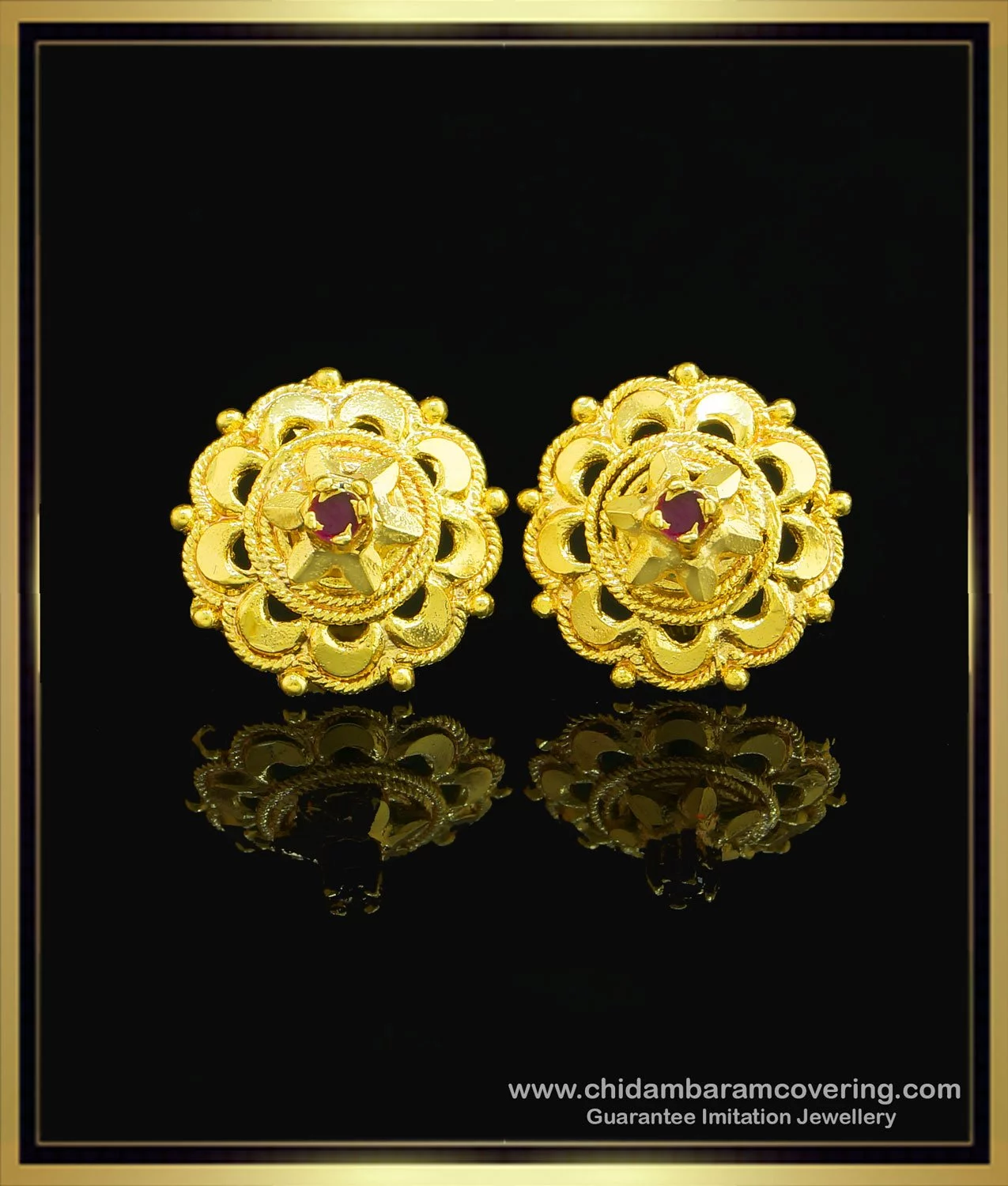 Gold Replica Earrings Design 2023