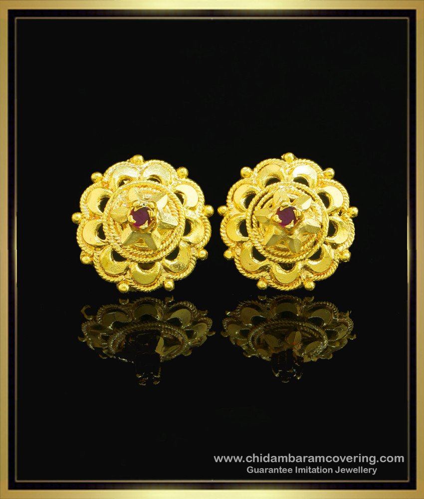 gold plated guaranteed earring, gold studs, 