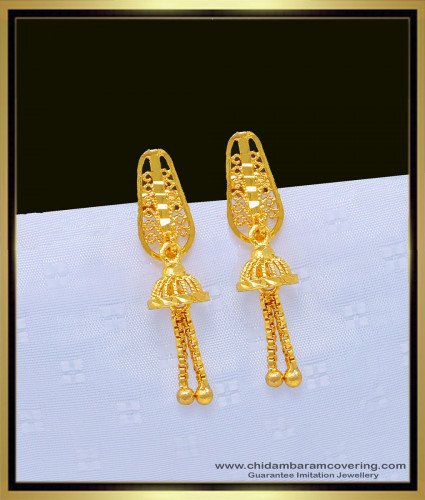 ERG1080 - Gold Plated Daily Wear Gold Design Ear Studs Online Shopping
