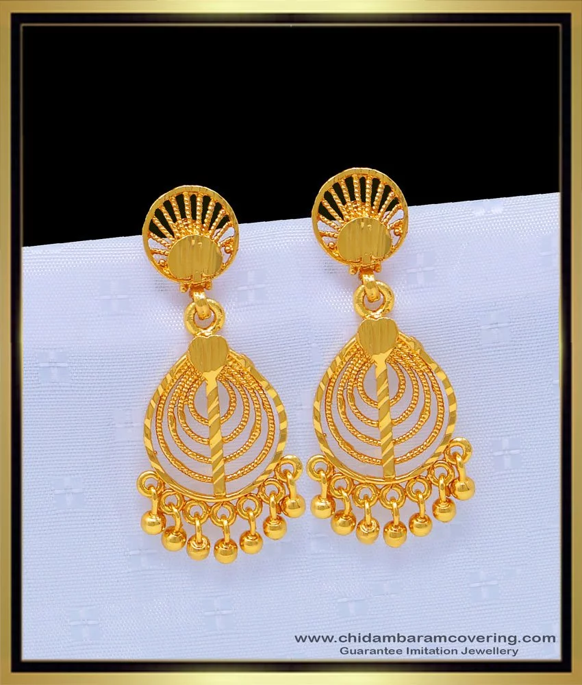 erg1083 new model gold plated light weight daily wear earrings for girls 1