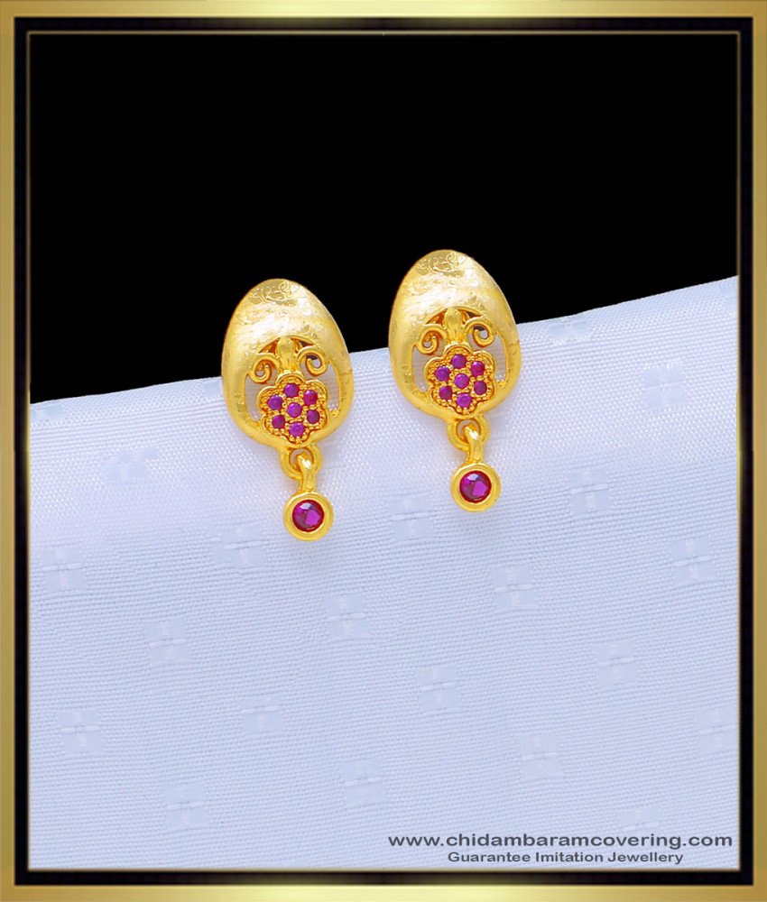 one gram gold earrings, stone earrings, gold plated earring, new model earrings, 1 gram gold jewellery, one gram gold jewellery,