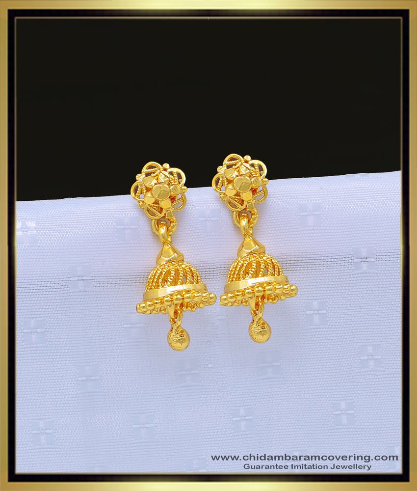 one gram gold jewellery, gold covering earrings, covering earrings, 