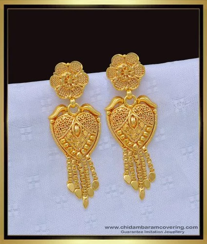 Buy S L GOLD 1 Gram Micro Plated Flower Design Earring E2 at Amazon.in