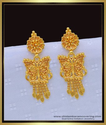 ERG1161 - Unique Butterfly Design Earrings Gold Plated Earrings for Girls 