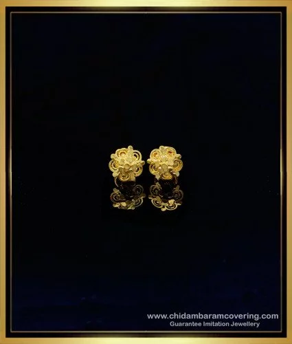 22k Plain Gold Earring JG-1812-1340 – Jewelegance