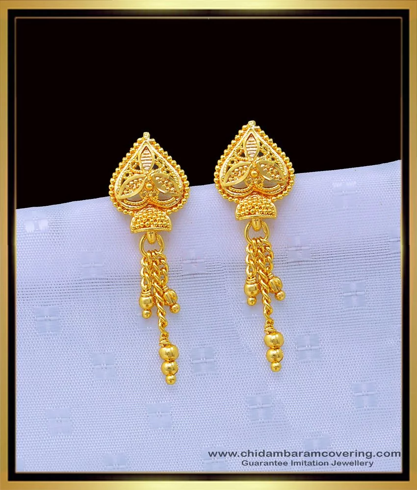 Buy Latest Flower Design Gold Plated Light Weight Earrings Best Price Online-megaelearning.vn