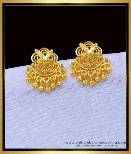 Buy Solid 18k Gold Ball Earrings for Women Real Gold, Cute Push Back  Italian Beaded Stud Earrings Tiny Gift for Girls, Pure Gold With  Certificate Fine Bride Jewelry for Wedding Online at