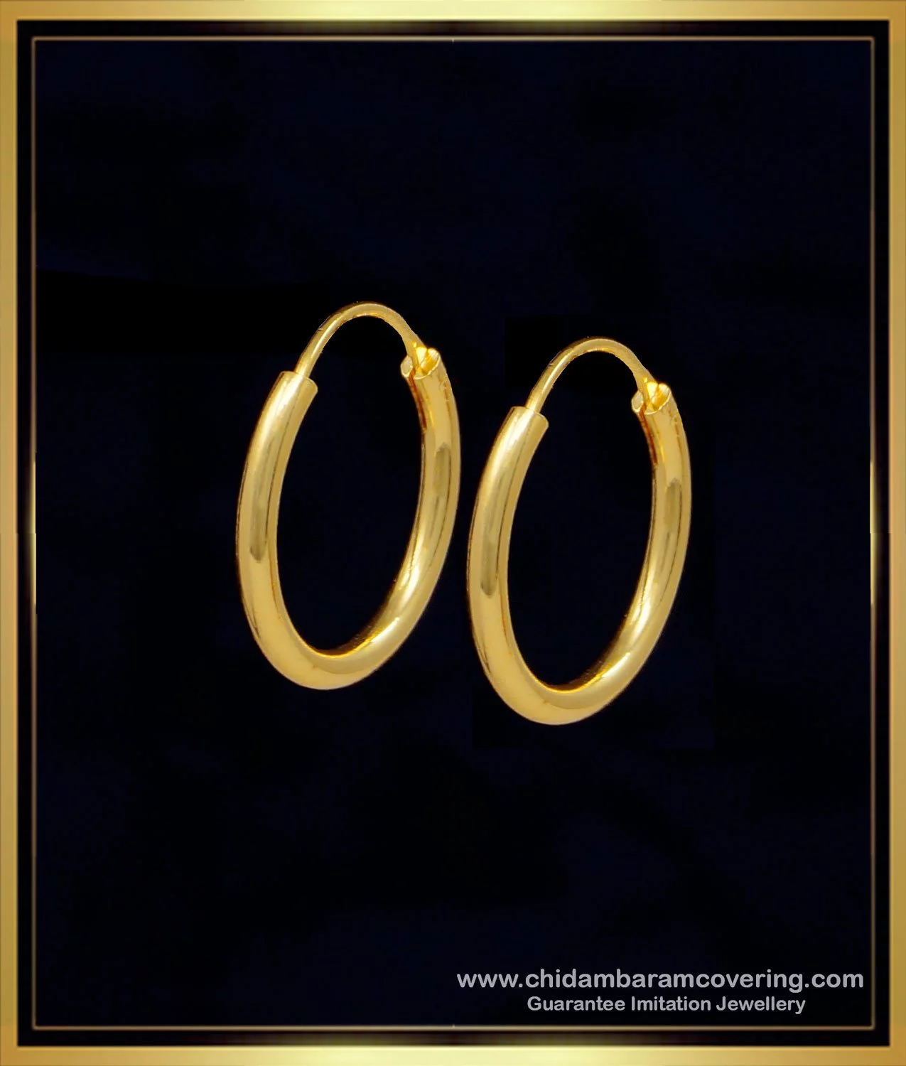 18K Yellow Gold Navarra Chain Link Hoop Earrings | Sylvan's Jewelers