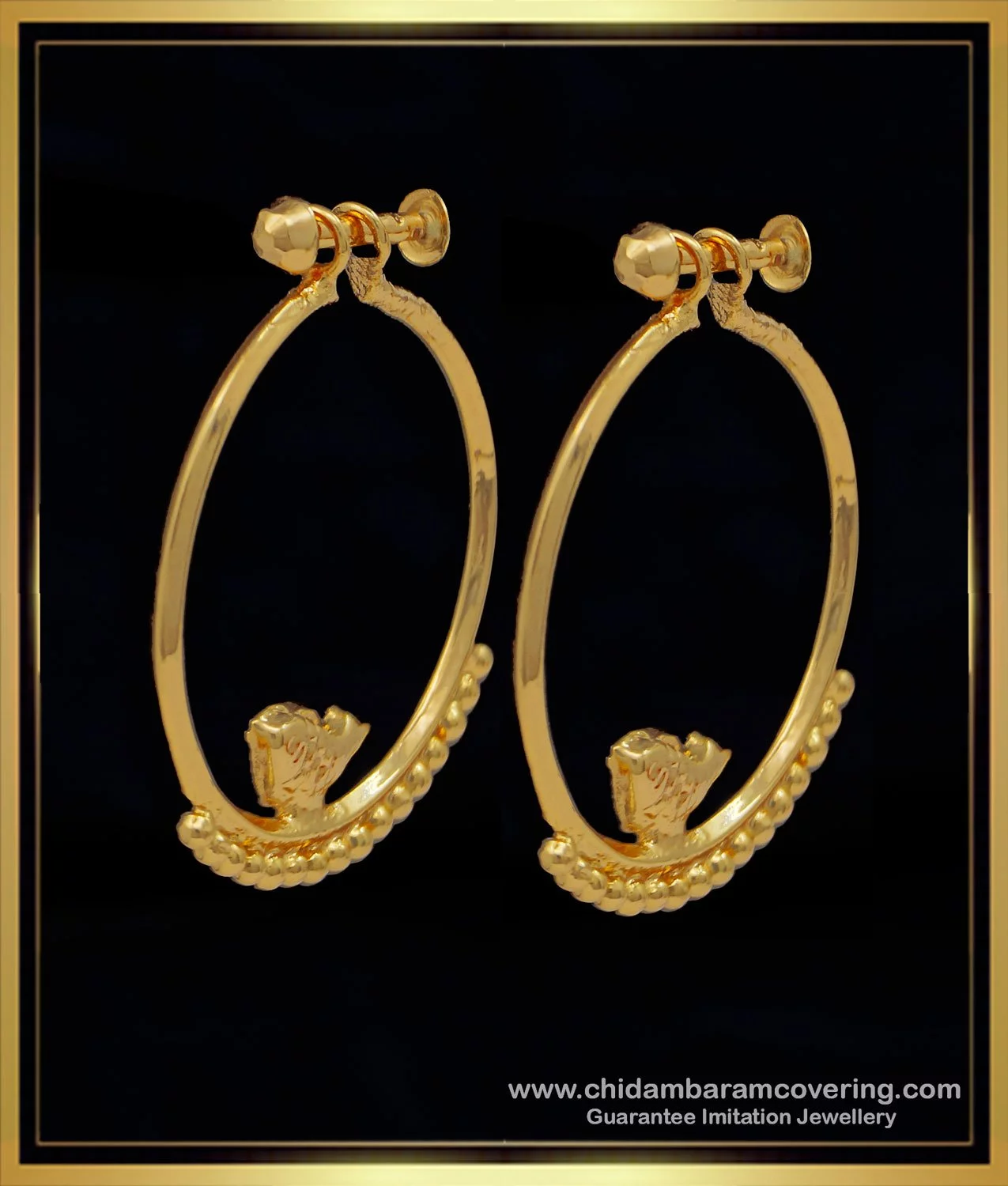 Wholesale 1 pair simple style round plating inlay copper zircon 18k gold  plated hoop earrings - Nihaojewelry