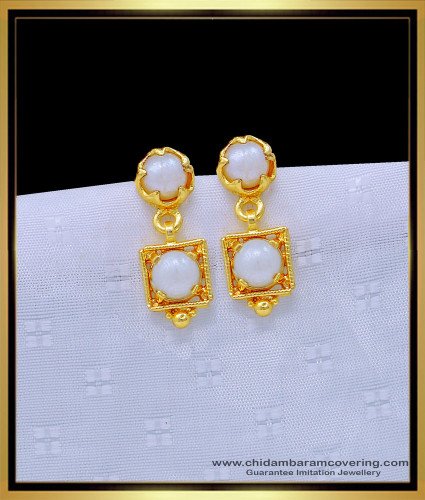 ERG1264 - Gold Pearl Earrings Design 1 Gram Daily Wear Small Stud Earrings for Girls 