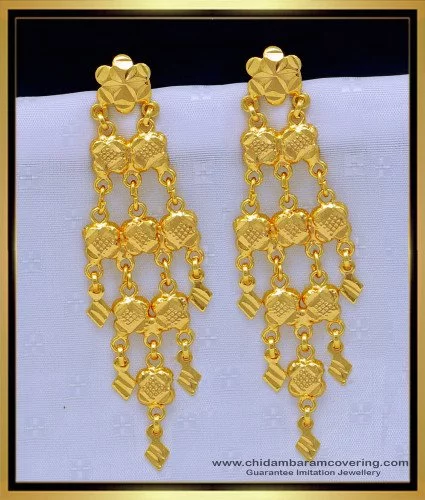 22k Yellow Gold Earrings , Handmade Yellow Gold Earrings for Women, Vintage  Antique Design Indian Gold Earrings Jewelry, Gift for Women - Etsy Denmark