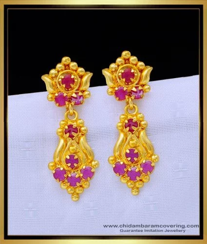 Buy OOMPH Pink Meenakari Chandbali Earrings-Egyptian Design-Indo Western  Online