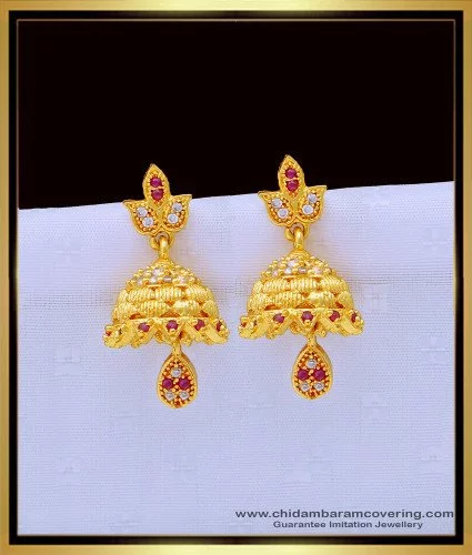 Jeweriche Imitation Fancy Beautiful Design Earrings ( Jalli Jhumka ) .