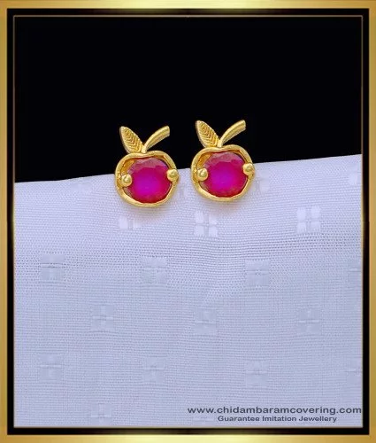22k Yellow Gold Stud Earrings , Handmade Yellow Gold Earrings for Women,  Vintage Antique Design Indian Gold Earrings Jewelry, Gold Stud Gift - Etsy  Sweden