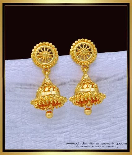 Gold Jhumkas Long Earrings daily wear earrings Collection Gold Hoop Earrings  #earrings #stu… | Gold earrings designs, Gold bridal earrings, Gold earrings  for women