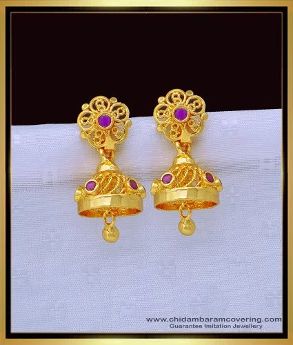 Gold 22kt Earrings Designs Daily Wear – Welcome to Rani Alankar