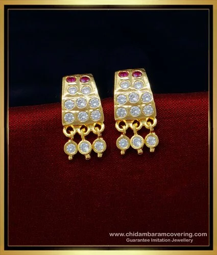 Buy Chain Earrings Gold Chain Earrings Simple Gold Earrings Online in India   Etsy