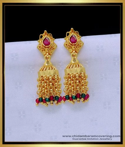 18K Gold CZ Jhumka Earrings Design for Women and Girls Traditional  Jewellery - China Earring and Fashion Jewelry price | Made-in-China.com