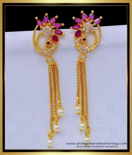 New Design Of Gold Earrings Long Earrings#266 - YouTube