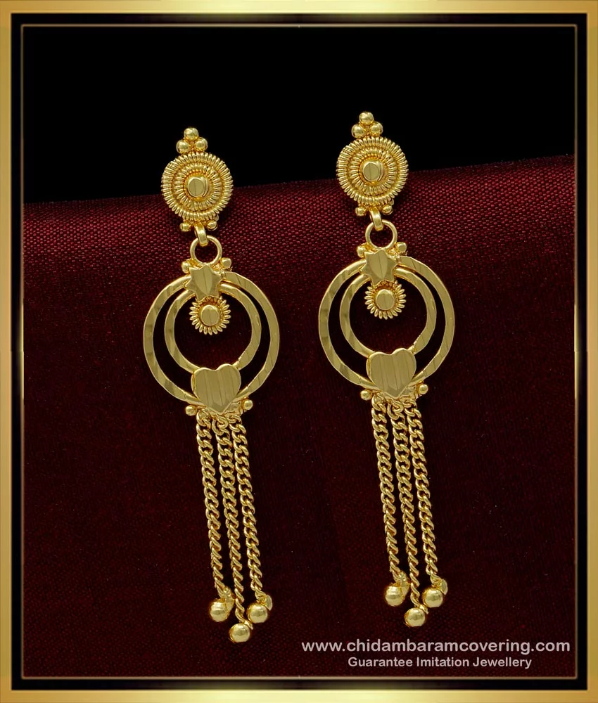 Buy New Model Single Stone Daily Wear Stud Earrings Gold Plated Jewellery