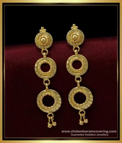One Gram Gold Earring Stud Design Forming Collection For Daily Wear ER2134