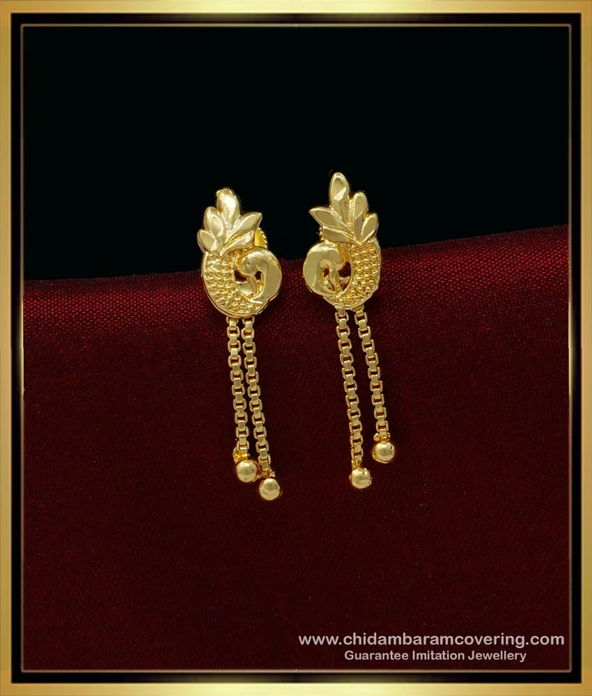 Daily Wear Earrings Light Weight Gold Earring Gender: Women'S at Best Price  in Jaipur | Valentine Jewellery India Pvt. Ltd.
