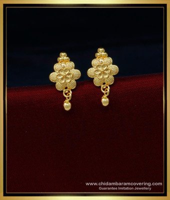 ERG1438 - Cute Flower Design One Gram Gold Guarantee Daily Wear Stud Earrings 