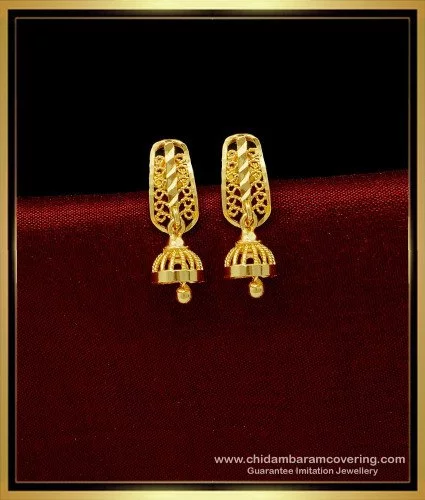 Radha's Creations ruby jhumka EARRINGS for girls and women one gram gold  traditional gold design : Amazon.in: Fashion