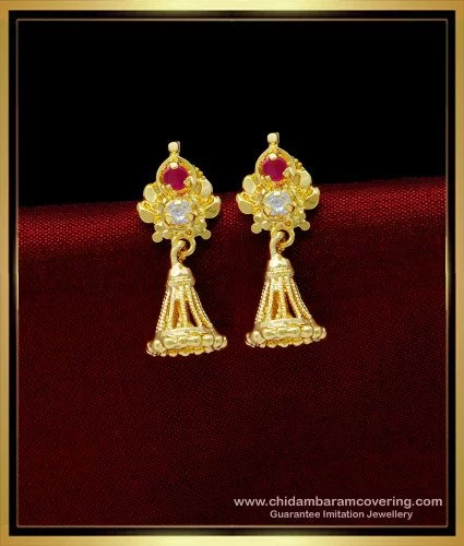 Antique Golden Copper Jhumkas Earrings Bollywood Earrings Traditional Earrings  Best ethnic Earrings Gift for women Indian